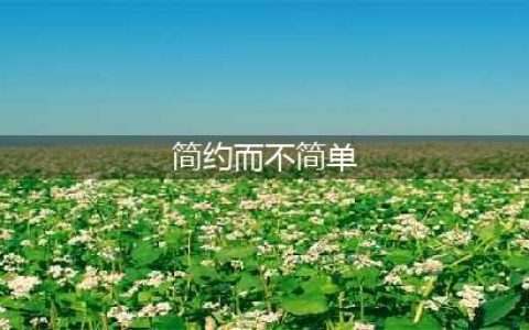 简约而不简单,才是设计的最高境界!(简约而不简单)