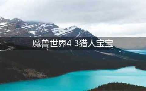 《魔兽世界》tbc猎人宝宝技能怎么搭配 猎人宝宝技能搭配攻略(魔兽世界4 3猎人宝宝)