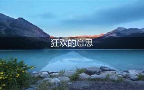 《逃离塔科夫》狂欢是什么意思 狂欢意思介绍(狂欢的意思)