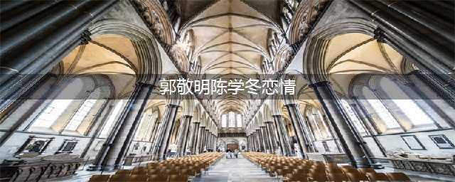 郭敬明承认与陈学冬恋情？ 陈学冬是这么回应的(郭敬明陈学冬恋情)