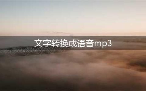 怎么把文字转换成语音mp3？推荐几个不花钱的文字转语音软件！(文字转换成语音mp3)