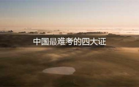 国内“最难考”的八本证书，拿到一本就是一辈子的饭碗！(中国最难考的四大证)