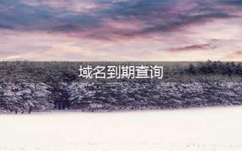 域名过期后怎样处理(域名到期查询)