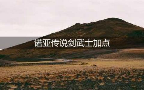 诺亚传说细谈剑武士加点方式介绍(诺亚传说剑武士加点)