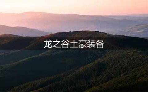 顶级装配土豪必备 你和大佬不止一步之遥(龙之谷土豪装备)