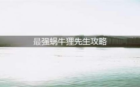 《最强蜗牛》狸先生攻略 狸先生任务总流程分享(最强蜗牛狸先生攻略)