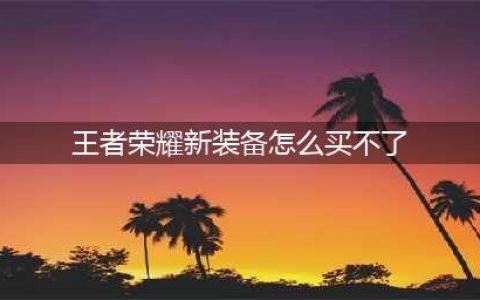 王者荣耀新装备怎么买不了 新装备买不了解决方法攻略