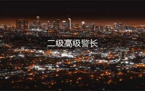 最全图解:人民警察职务职级、警务技术职务及警衔晋升一览表(二级高级警长)