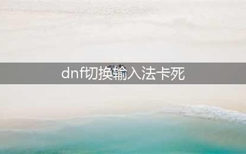 dnf游戏切换输入法卡屏怎么解决(dnf切换输入法卡死)