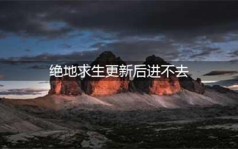 《绝地求生》服务器繁忙请稍后再试怎么办 更新后进不去解决方法(绝地求生更新后进不去)