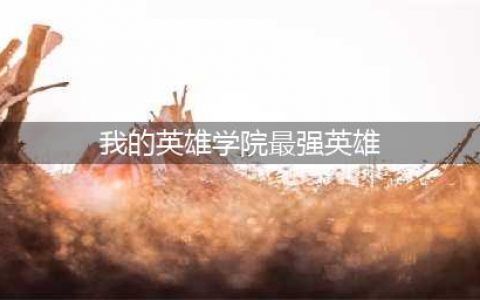 我的英雄学院入学季最强英雄选哪个好 英雄全面分析(我的英雄学院最强英雄)