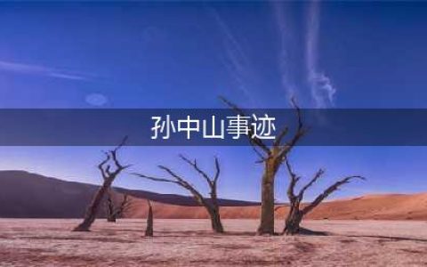 孙中山先生事迹七则(孙中山事迹)