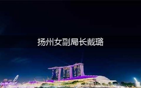 扬州美女副局长的神秘往事(扬州女副局长戴璐)