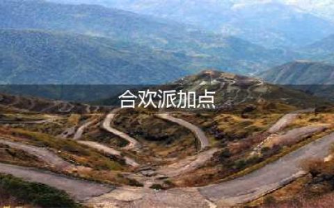 《梦幻新诛仙》合欢派怎么加点 合欢派加点方法分享(合欢派加点)