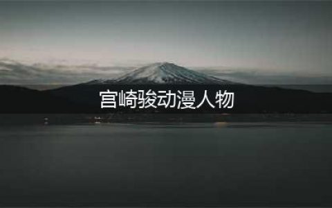 宫崎骏动漫人物简介(宫崎骏动漫人物)