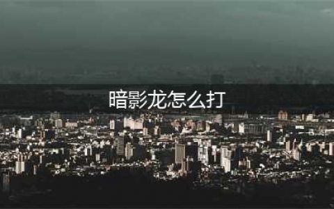 梦幻西游手游暗影龙怎么打 暗影龙打法攻略(暗影龙怎么打)