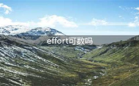 Effort究竟可数还是不可数？(effort可数吗)