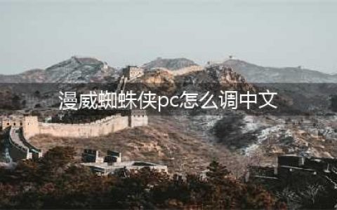 漫威蜘蛛侠pc怎么调中文 中文语言选择教程