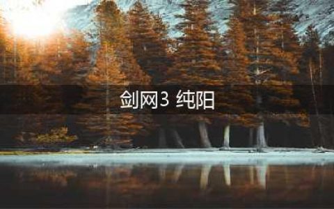 剑网3缘起纯阳攻略 纯阳职业上手指南